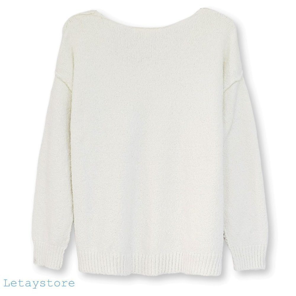 NWT Adyson Parker Plus Cozy V-Neck Soft Knit Inverted Seam Pullover Sweater - Picture 8 of 10